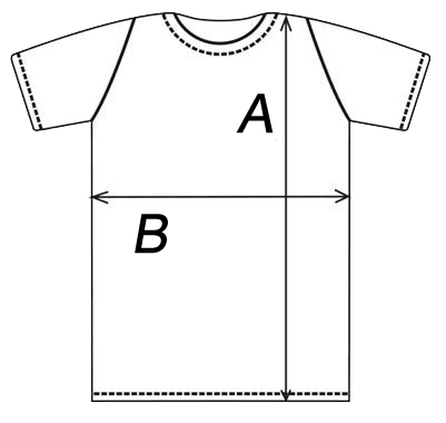 Размер  футболоки схема